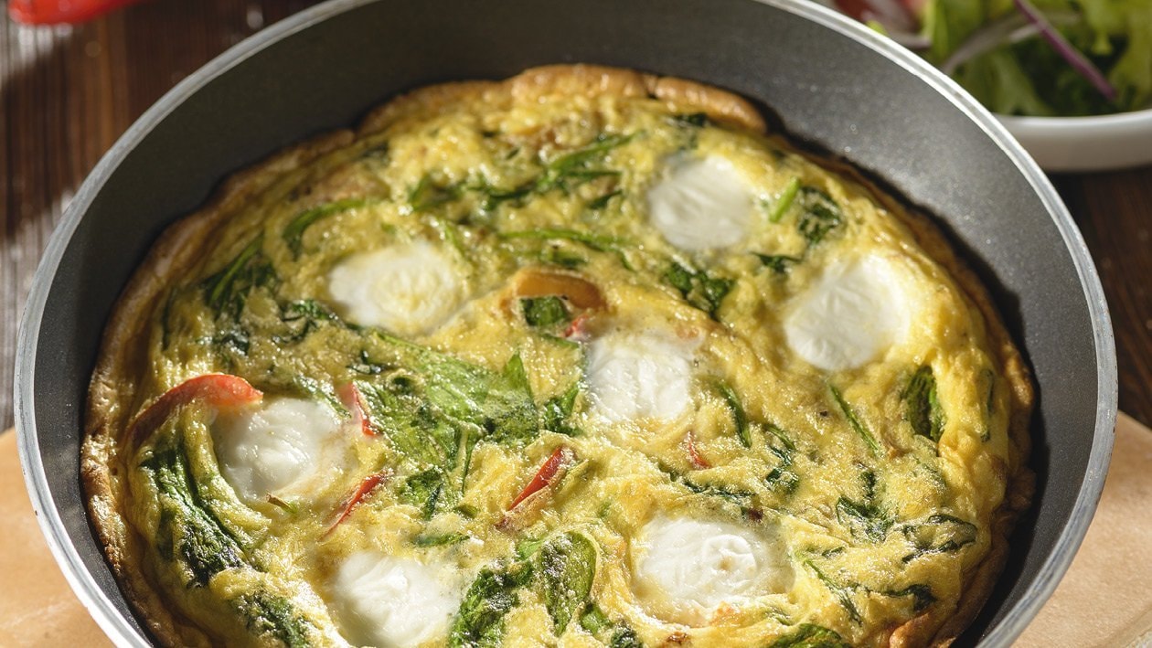 Vegetariánska frittata so špenátom a mozzarellou – - Recept Vegetariánska frittata so špenátom a mozzarellou – - Recept