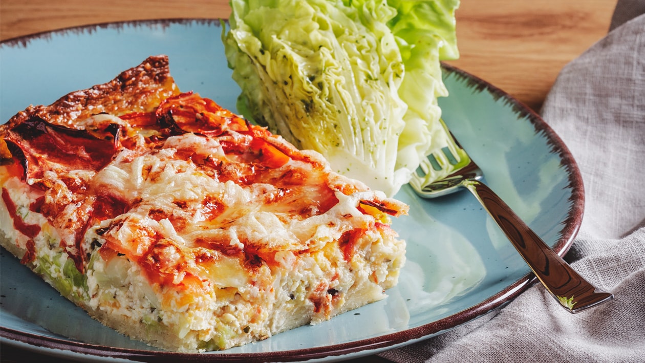 KARFIOLOVÝ QUICHE S PARADAJKAMI – - Recept
