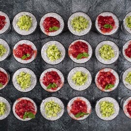 Chia puding s ovocnou penou