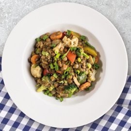 Dusená šošovica so zeleninou