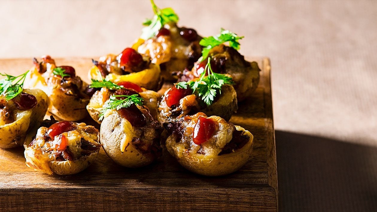 Plnené mini zemiaky s hovädzím mäsom – - Recept