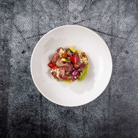 Hydinové žalúdky na krémovej jačmennej krupici Hydinové žalúdky na krémovej jačmennej krupici