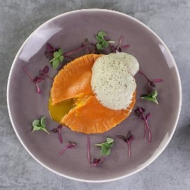 Raviola plnená bryndzou, žĺtkom a bazalkovou penou | Recept Raviola plnená bryndzou, žĺtkom a bazalkovou penou | Recept