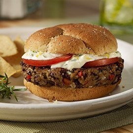 Vegetariánsky Hamburger s červenou fazuľou