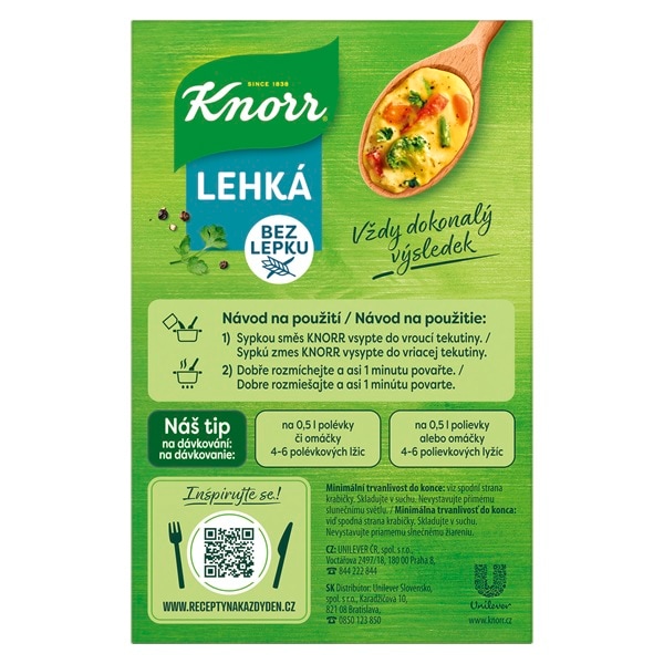 Knorr Hotová ľahká zmes na zahustenie bez tuku 250g - 